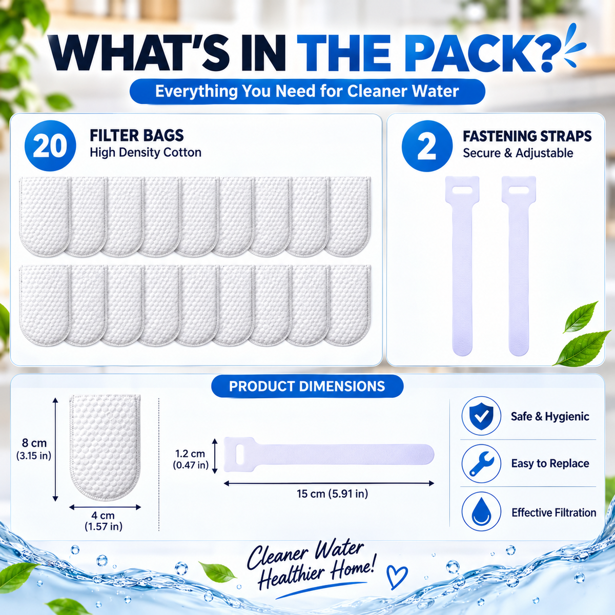 Faucet Water Filter Cotton Bags