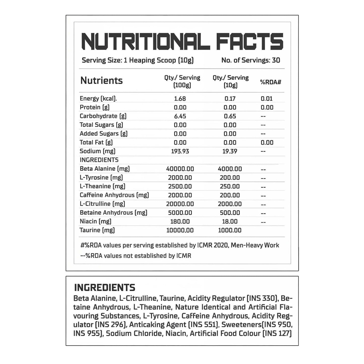 Brute Pre-Workout - 30 Servings