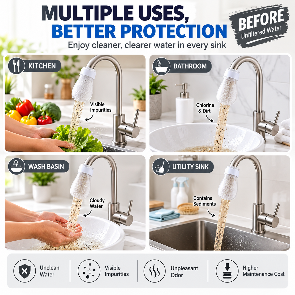 Faucet Water Filter Cotton Bags